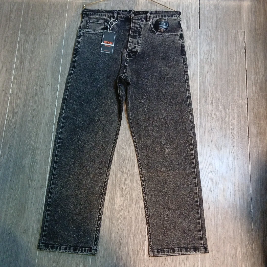 شلوار لی پارچه‌ پر پنبه کش درجه A مدل بگ استایل