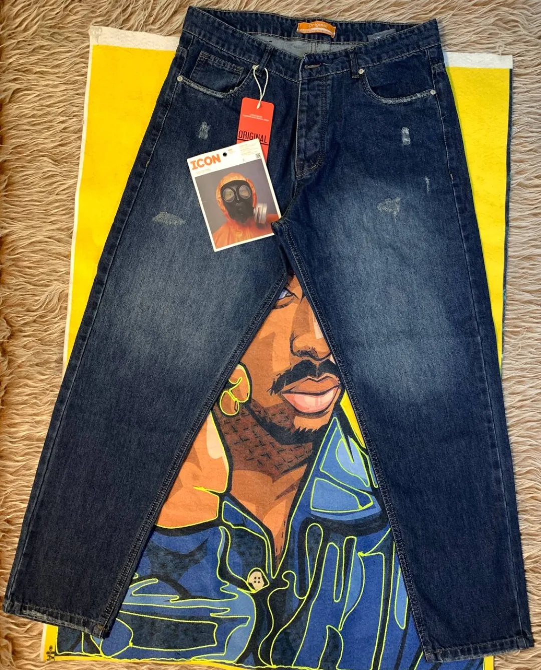 شلوار لی پر ایرانی درجه A بدون کش مدل مام استایل  سایز بزرگ