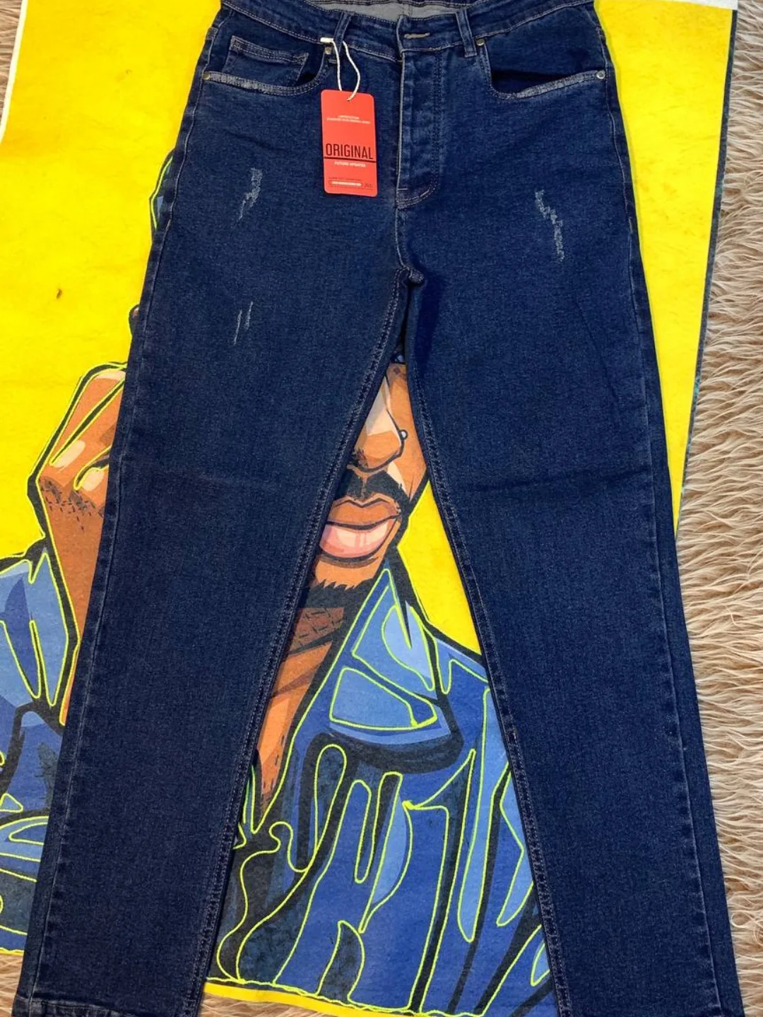 شلوار لی پارچه پر کش ایرانی درجه A، مدل اسلیم راسته