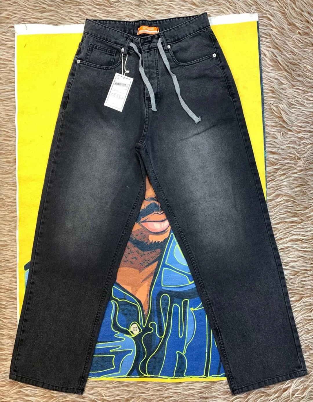 شلوار لی پارچه پر بدون کش ایرانی درجه A مدل بگ استایل